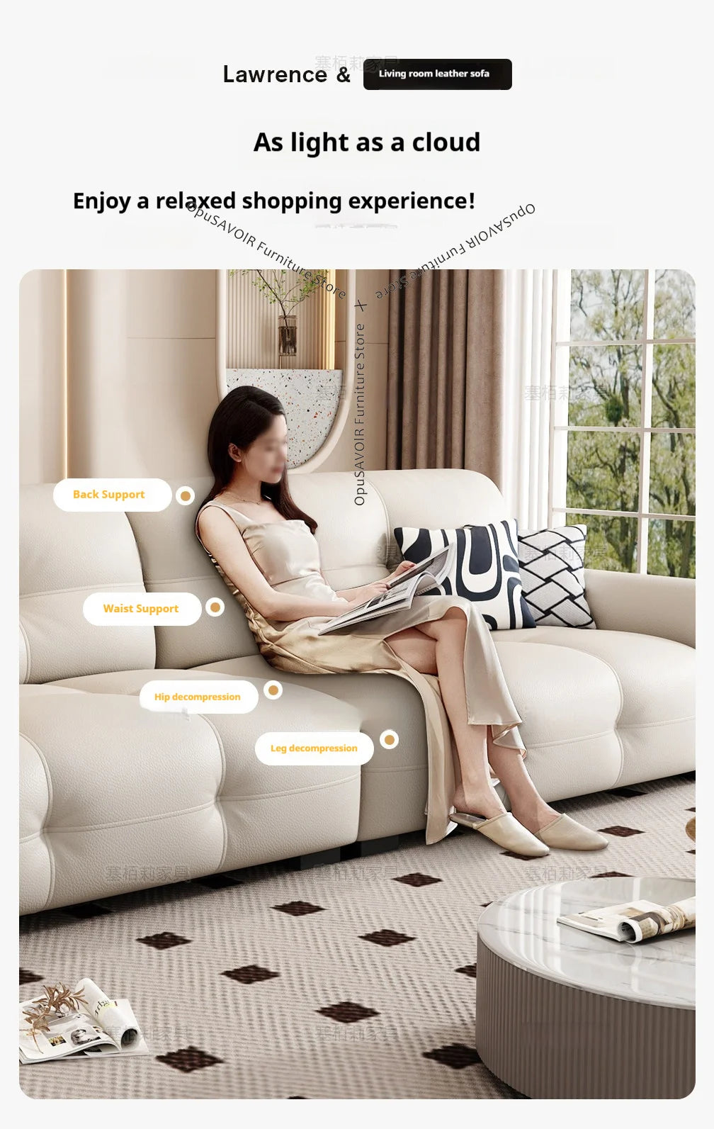 Italian Minimalist Sofa Modern Luxury Living Room Couch Straight Sofa Set Persons Genuine Leather Upholstered Furniture JT40