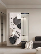 Bathroom Rectangle Mirror Organizer Creative Black Wall Mirror Bedroom Ornament Decorazioni Casa Home Furniture Accessories