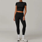 2-Piece Yoga Set – Crop Top & High Waist Leggings