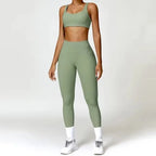 2PCS Yoga Suit Sports Set Women Quick-Drying Gym Set Women Tracksuit Running Workout Long Sleeve Sports Shirt Yoga Clothing