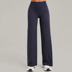 Women's New Pilates Straight Leg Yoga Pants Hip Lifting Tight Fitting Wide Leg Pants Outdoor Sports Running Casual Fitness Pants