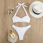 Sexy Women's Swimsuit 2026 Summer Bikini Two-piece Swimwear for Woman Beachwear Halter Bikinis Sets Swimming Beach Bathing Suits