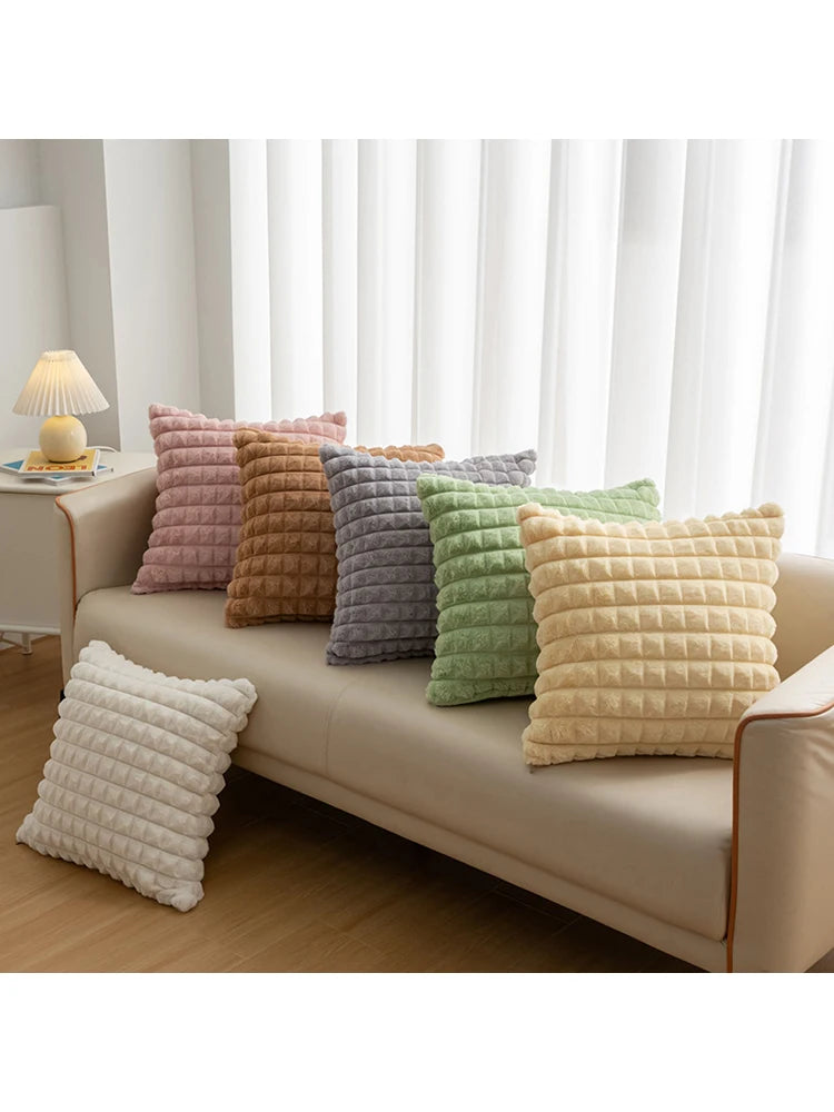 Faux Fur Pillow Case Cushion Covers 45x45cm Home Decorative Throw Cushion Cover Sofa Cushion Cover Winter Christmas Decoration