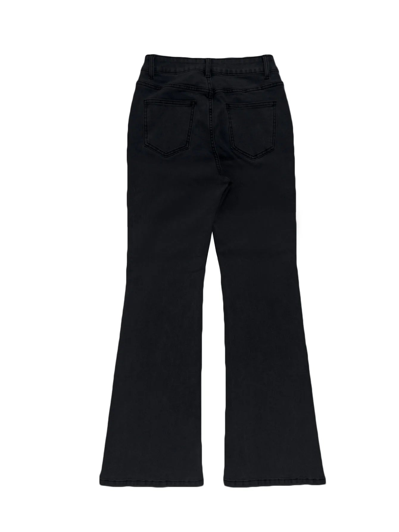 Men Jeans Boot Cut Solid Jean Wide Leg Denim Pant Distressed Washed Full Ankle Length Pockets Zipper Fly High Waist Basics