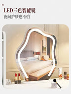 Bedroom Mirror Dressing Table Desk White Drawers Light Makeup Vanity Wood Room Penteadeira Com Espelho Dresser Furniture