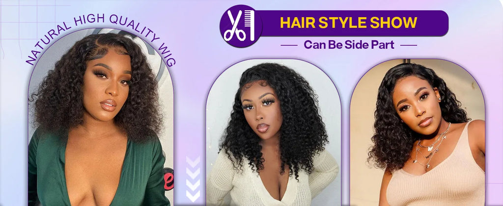 250Density Glueless Short Bob Wig 10 Inch Deep Wave Lace Front Bob Wigs Human Hair 5x5 Glueless Bob Wig Human Hair Ready To Wear