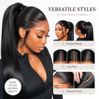 High End Real Full Lace Human Hair Wigs Bone Straight Brazilian 100% Raw Virgin Hair Breathable HD Full Lace Invisible Scalp Wig