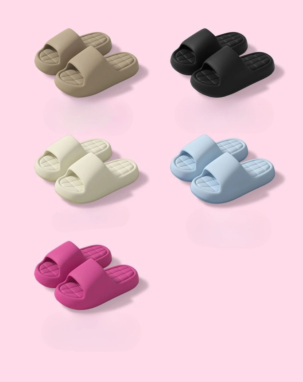 Unisex Bathroom Slippers Cloud Cushion Slides Summer Flat Sandals Thick Platform Shoes Man Indoor Non-Slip Couple Flip Flops