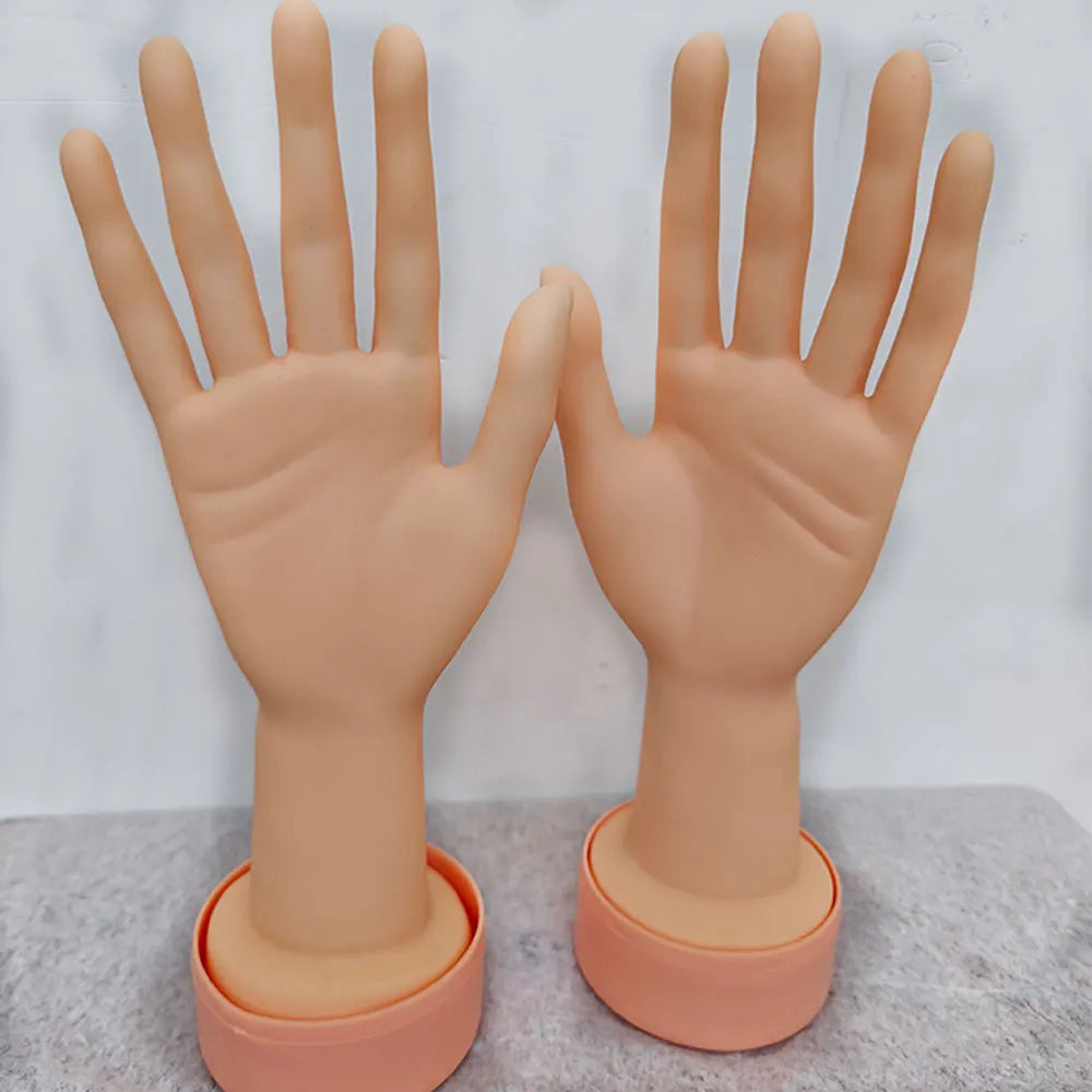 Mannequin Hand Women's Lifelike Soft Model for Jewelry Display Nail Art Manicure Fashion Teaching