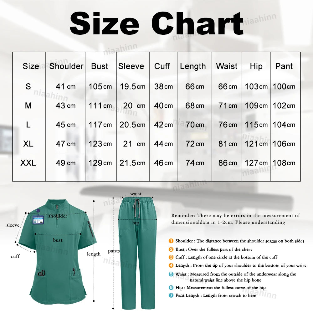 Clinical Uniform Woman Nursing Articles Hospital Surgical Gowns Dental Nursing Medical Blouse Pants Work Wear Doctor Nurse Scrub Secondary image
