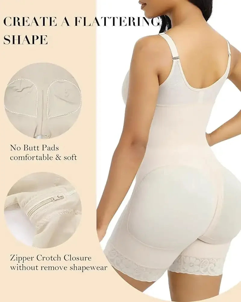 Women's Belly Tummy Control Butt Lifting Zipper Postpartum BodyShaper Fajas Colombian Double Compression Corset Waist Trainer Secondary image