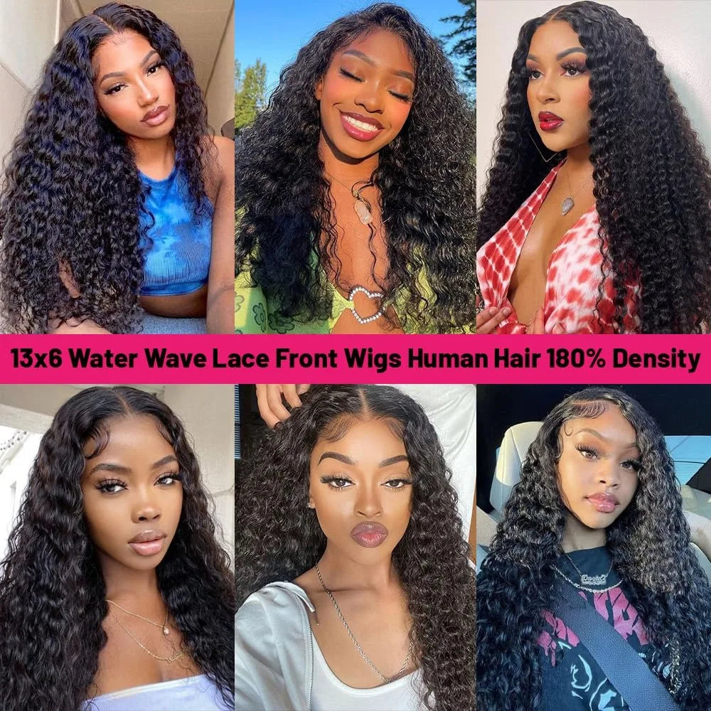 Rose Pink Small Curls Lace Front Wig 13x4 HD Deep Wave Frontal Wig for Women Synthetic Lace Frontal Wig Pre Plucked Daily