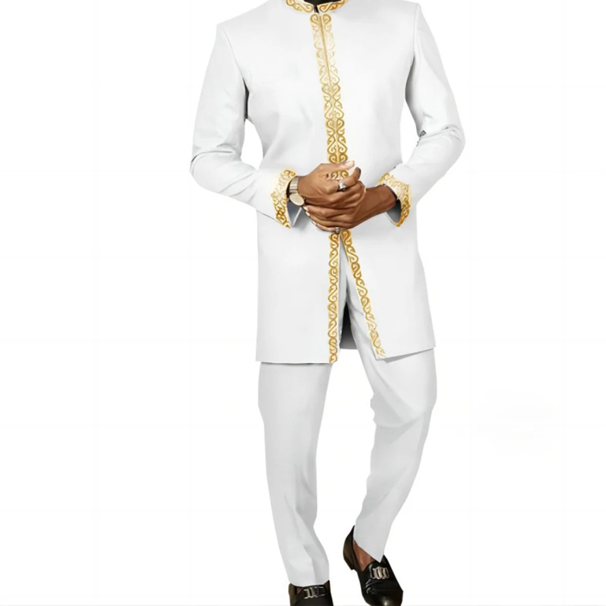 2026 new traditional men's suit luxury gentleman's shirt suit casual travel banquet men's two-piece set fashionable men's suit