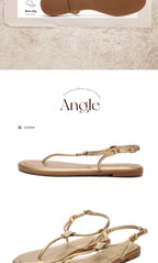 2026 Sandals Summer Women's Shoes Thin Bottom Flat Spaghetti Straps Casual Sandals Luxury Brand New
