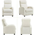 Beige Adjustable Recliner Chair for Home Theater, Living Room, or Bedroom