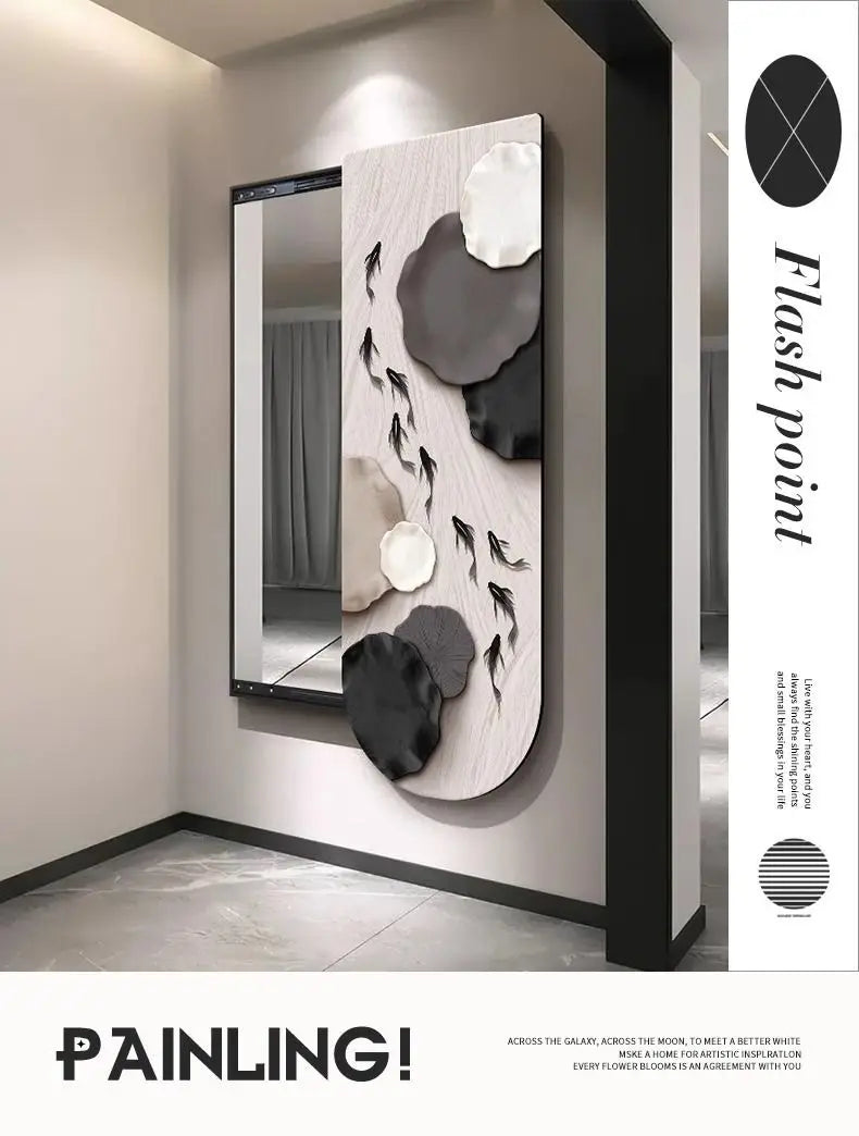 Bathroom Rectangle Mirror Organizer Creative Black Wall Mirror Bedroom Ornament Decorazioni Casa Home Furniture Accessories