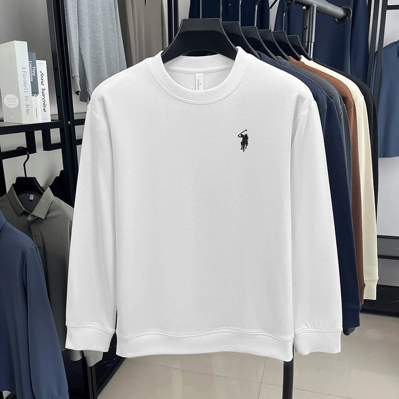 Luxury brand long sleeve T-shirt men's autumn Paul trendy exquisite pony embroidery pullover loose casual round neck sweatshirt Secondary image