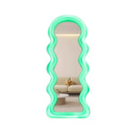 Korean Style Light Mirror Wavy Light Funky Aesthetic Full Body Mirror Living Room Design Floor Spiegel Wand Home Decorations