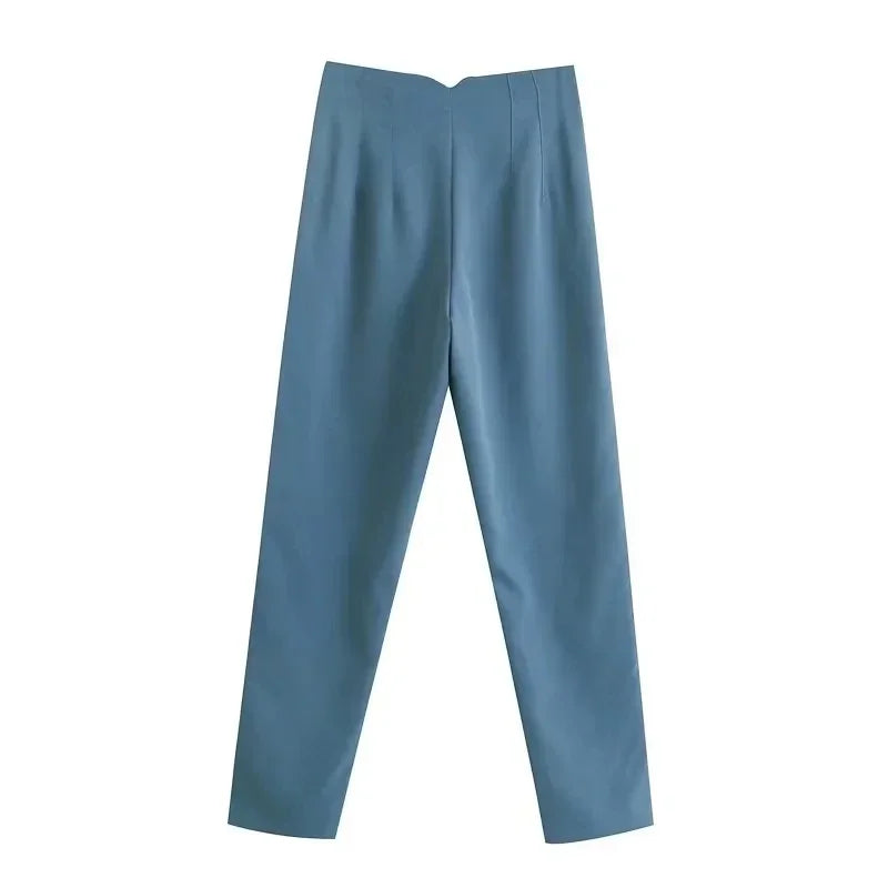 HXAO Fashion Office Wear High waist Pants for Women Formal Pants Office outfits Pencil Trousers Black Pink White Ladies Pants
