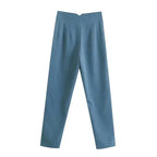 HXAO Fashion Office Wear High waist Pants for Women Formal Pants Office outfits Pencil Trousers Black Pink White Ladies Pants