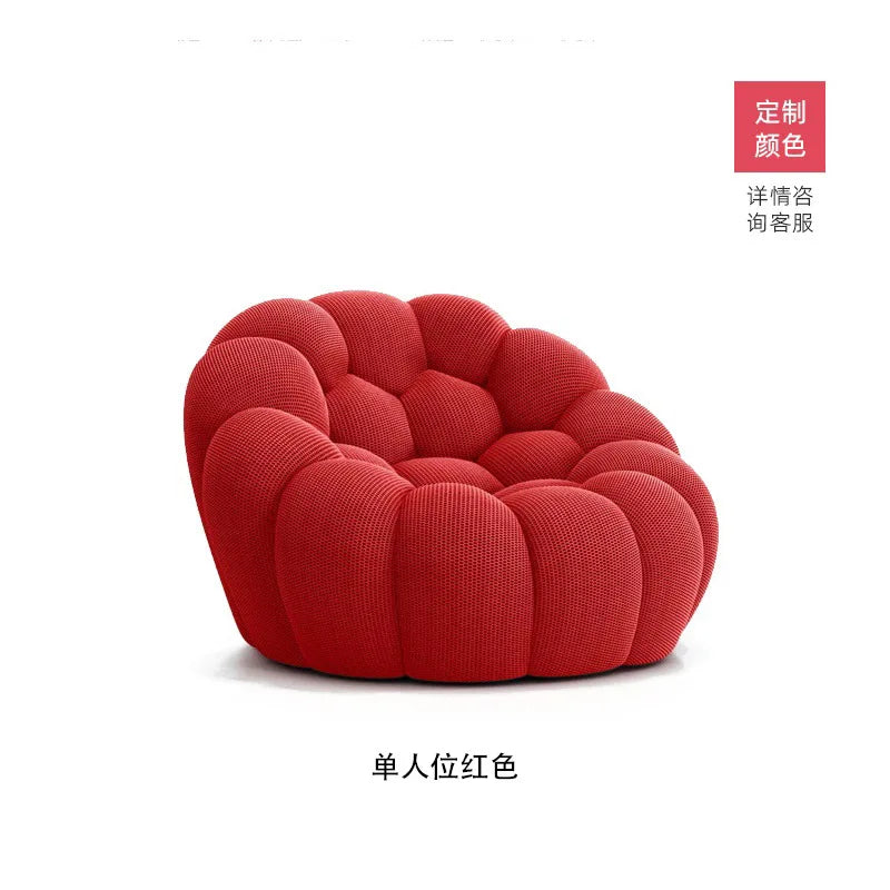 Italian Minimalist French Internet Celebrity Bubble Soccer Cream Styling Sofa Design