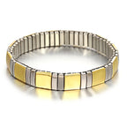 Freetry 18K Gold Plated Stainless Steel Adjustable Bracelet Fashion Elastic Metal Bracelet Trendy Jewelry Accessories Official