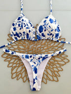 Brazilian Bikini Set Sexy Push Up Swimsuit Two Piece Triangle Tie Side Bottoms Beach Swimming Wear Bathing Suit Women