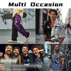 Fashion Elegant Harajuku Slim Fit Ropa Hombre Loose Casual All Match Lattice Men's POLO Shirt Printed Button Short Sleeve Tops