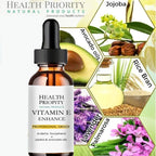Vitamin E skin oil 100% natural facial essence moisturizes and tightens skin, reduces fine lines and spots, brightens skin tone