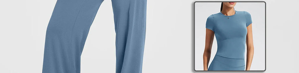 NCLAGEN Straight-Leg Pants Ultra Soft Butter Fabric Women's Mid-Waist Yoga Pants GYM Naked Feel Pilates Running Sport Trousers