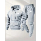 Hot Selling Men's Hooded Sweatshirt Pants Set Casual Tracksuit Streetwear Sportswear Fitness Jogger Outfit 2 Piece Warm Clothing