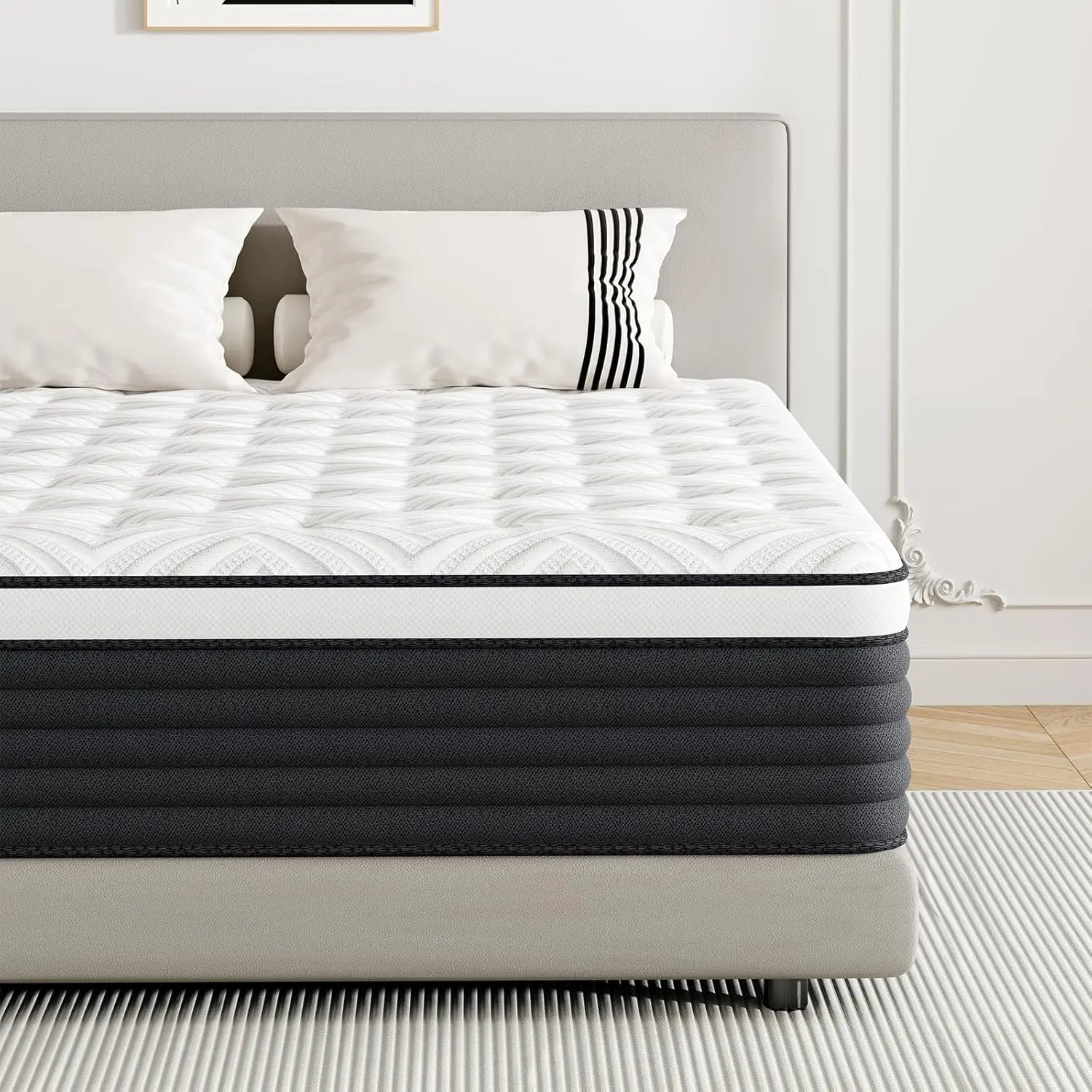 Twin Mattress, 12 Inch Hybrid Memory Foam Mattress in a Box, Pressure Relief for Back Support, Medium Firm,, Customized