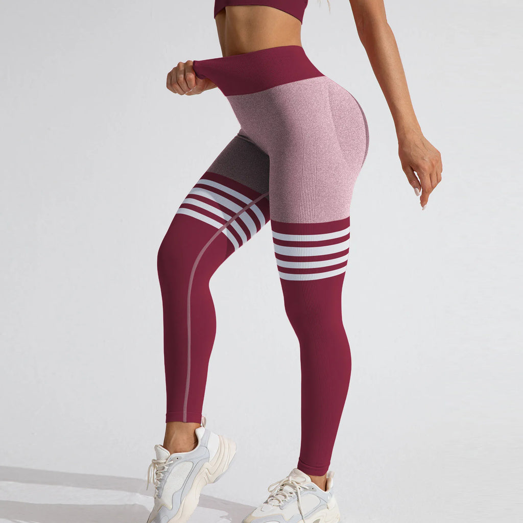 V Back Yoga Leggings – High Waist Scrunch Pants
