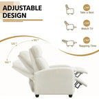Beige Adjustable Recliner Chair for Home Theater, Living Room, or Bedroom
