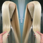 613 Colored Straight Human Hair 13x4 HD Blonde Lace Front Wigs 200 Density 13x6 Transparent Full Lace Frontal Wigs 44 46 Inches
