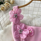 Chic vintage floral Three-dimensional Elegant Fairy korean fashion autumn Sundress women clothing