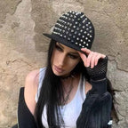 Street style rivet baseball cap for men and women,sun protection hat suitable for outdoor sports in spring and summer,adjustable