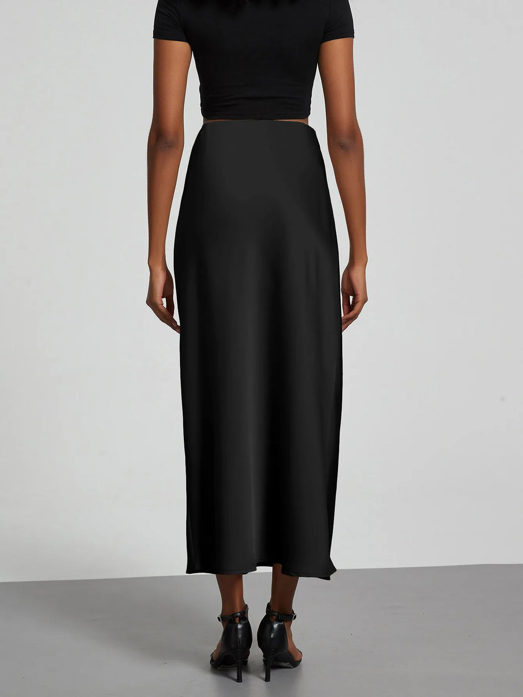 Fashion Satin Party Long Skirt High Waist Solid Color Casual Basic Women Skirts Fishtail Skirt Chic Summer Woman Clothing 2026