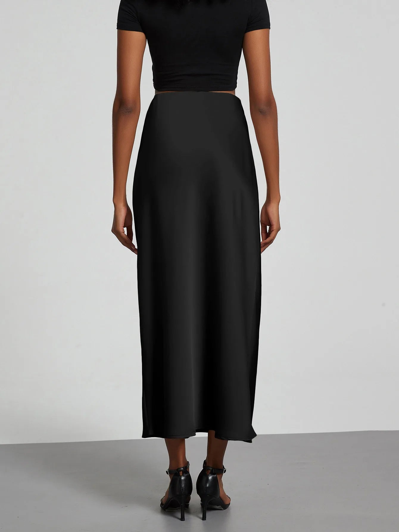 Fashion Satin Party Long Skirt High Waist Solid Color Casual Basic Women Skirts Fishtail Skirt Chic Summer Woman Clothing 2026