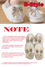 Cotton slippers for Women Autumn and Winter Thick Sole Indoor Home Warm Couples Shoes Bow Non-Slip Flat Platform Women's Slipper