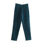 HXAO Fashion Office Wear High waist Pants for Women Formal Pants Office outfits Pencil Trousers Black Pink White Ladies Pants