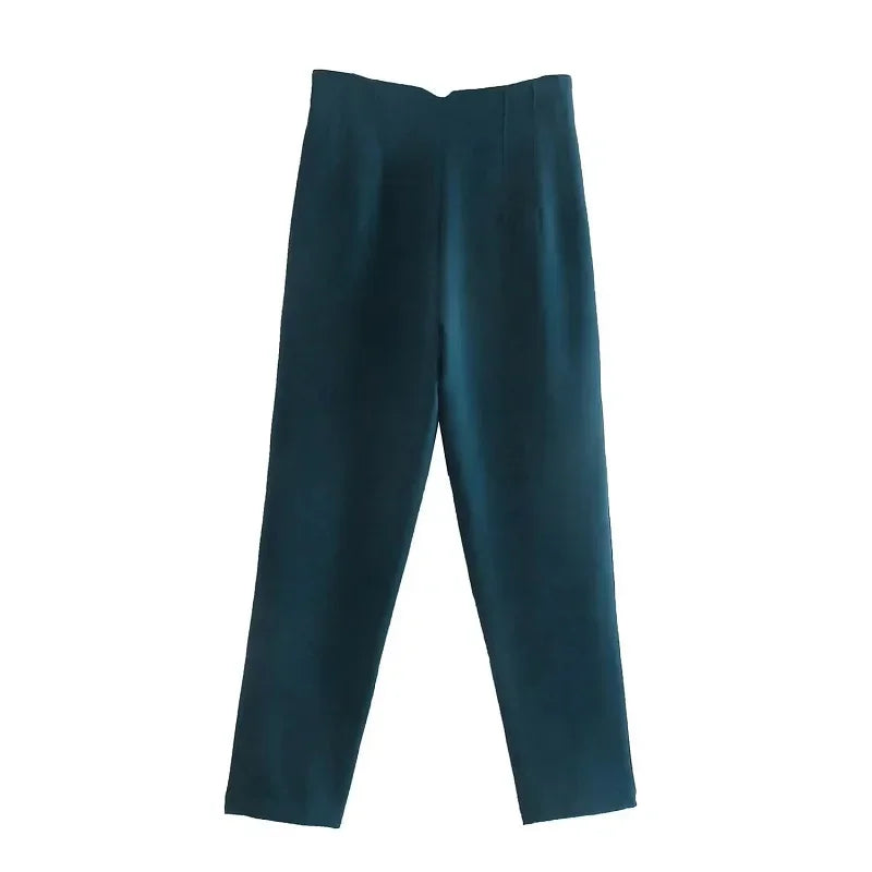 HXAO Fashion Office Wear High waist Pants for Women Formal Pants Office outfits Pencil Trousers Black Pink White Ladies Pants