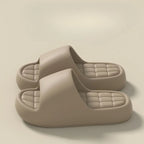 Unisex Bathroom Slippers Cloud Cushion Slides Summer Flat Sandals Thick Platform Shoes Man Indoor Non-Slip Couple Flip Flops