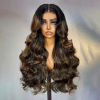 P1B30 Highlight Body Wave Human Hair Wigs 100%Human Hair Quality 13X6 Hd Lace Frontal Wigs 250 Density Brazilian Lace Front Wigs