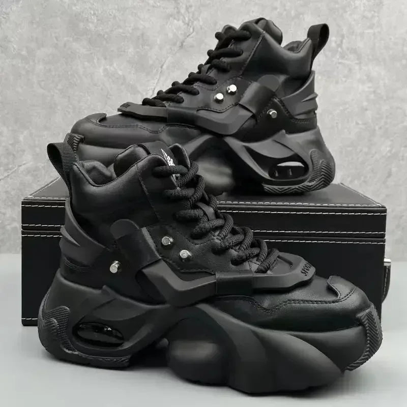 Men's Shoes Luxury Casual Sneakers for Men Comfortable Platform Boots for Men Height Increasing Breathable High Top Sneakers Men Main image
