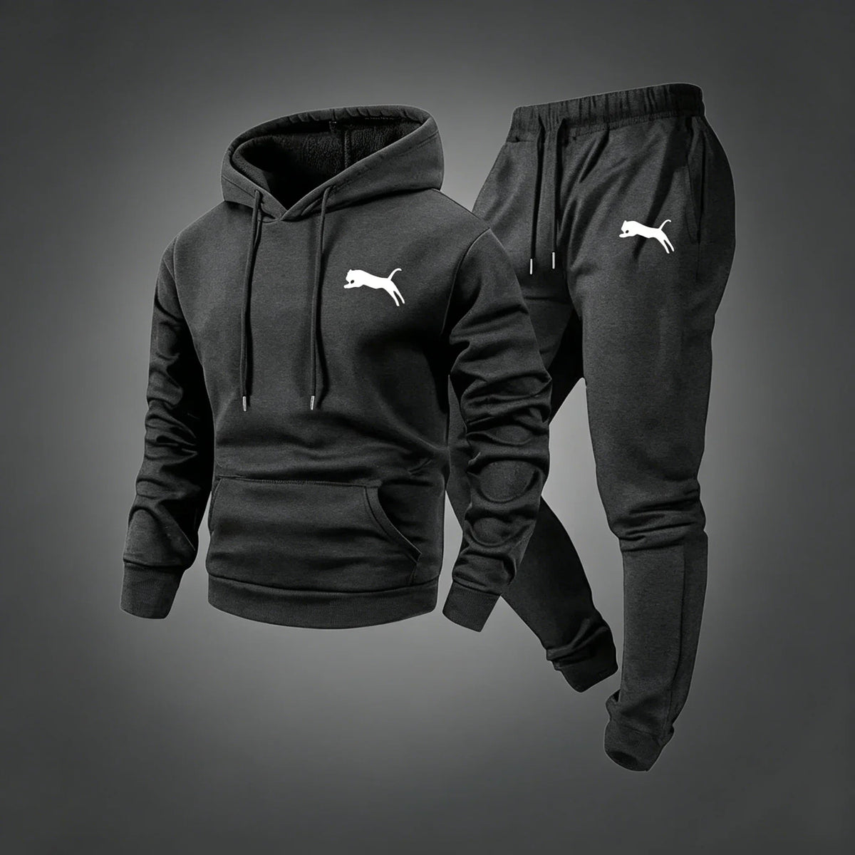 Hot Selling Men's Hooded Sweatshirt Pants Set Casual Tracksuit Streetwear Sportswear Fitness Jogger Outfit 2 Piece Warm Clothing