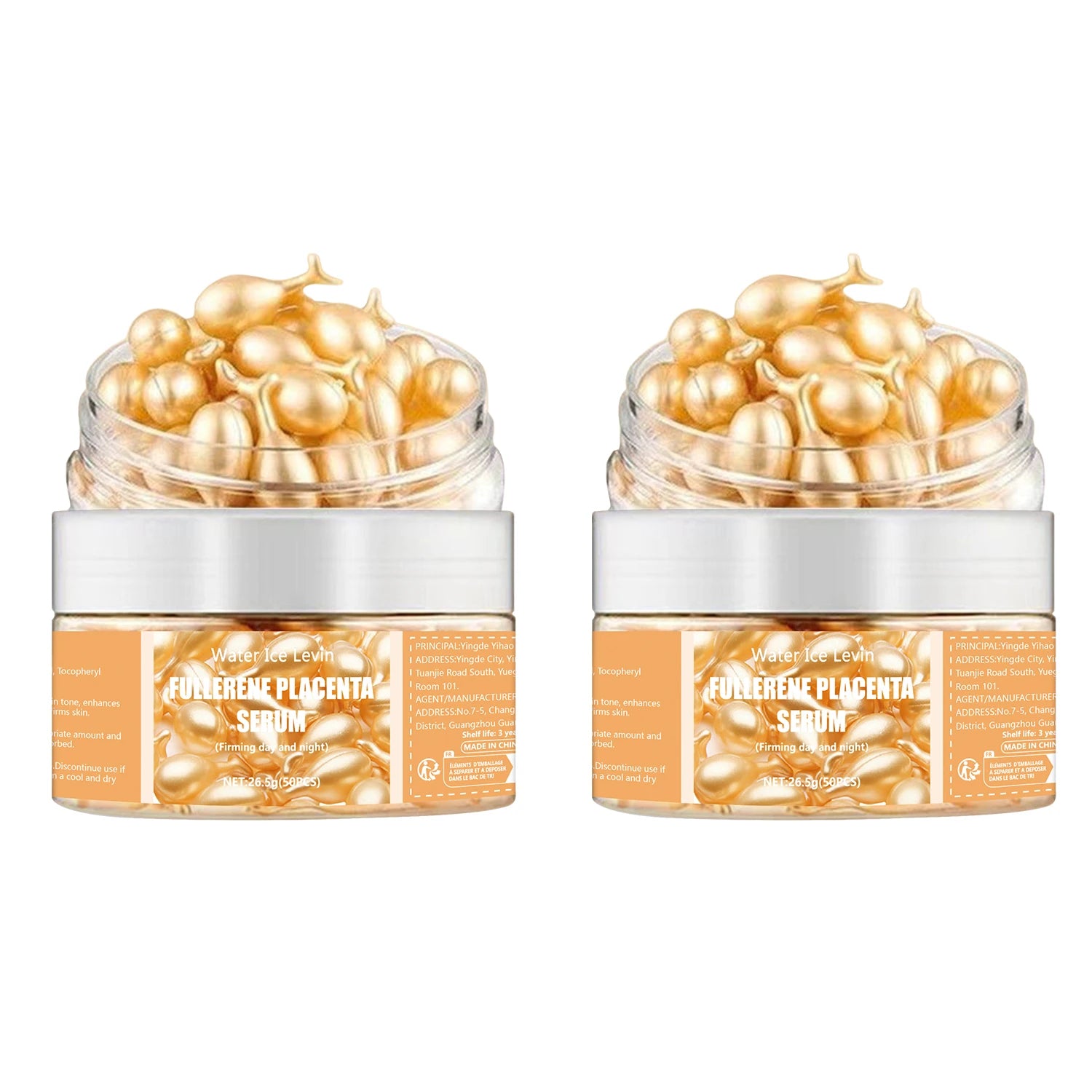 50 Capsules Fullerene Essence Capsule Collagen Capsule Facial Care Essence Anti-Wrinkle, Acne, Firming, Whitening, Hyaluronic Acid Essence Skin Care New Style