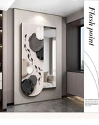 Bathroom Rectangle Mirror Organizer Creative Black Wall Mirror Bedroom Ornament Decorazioni Casa Home Furniture Accessories