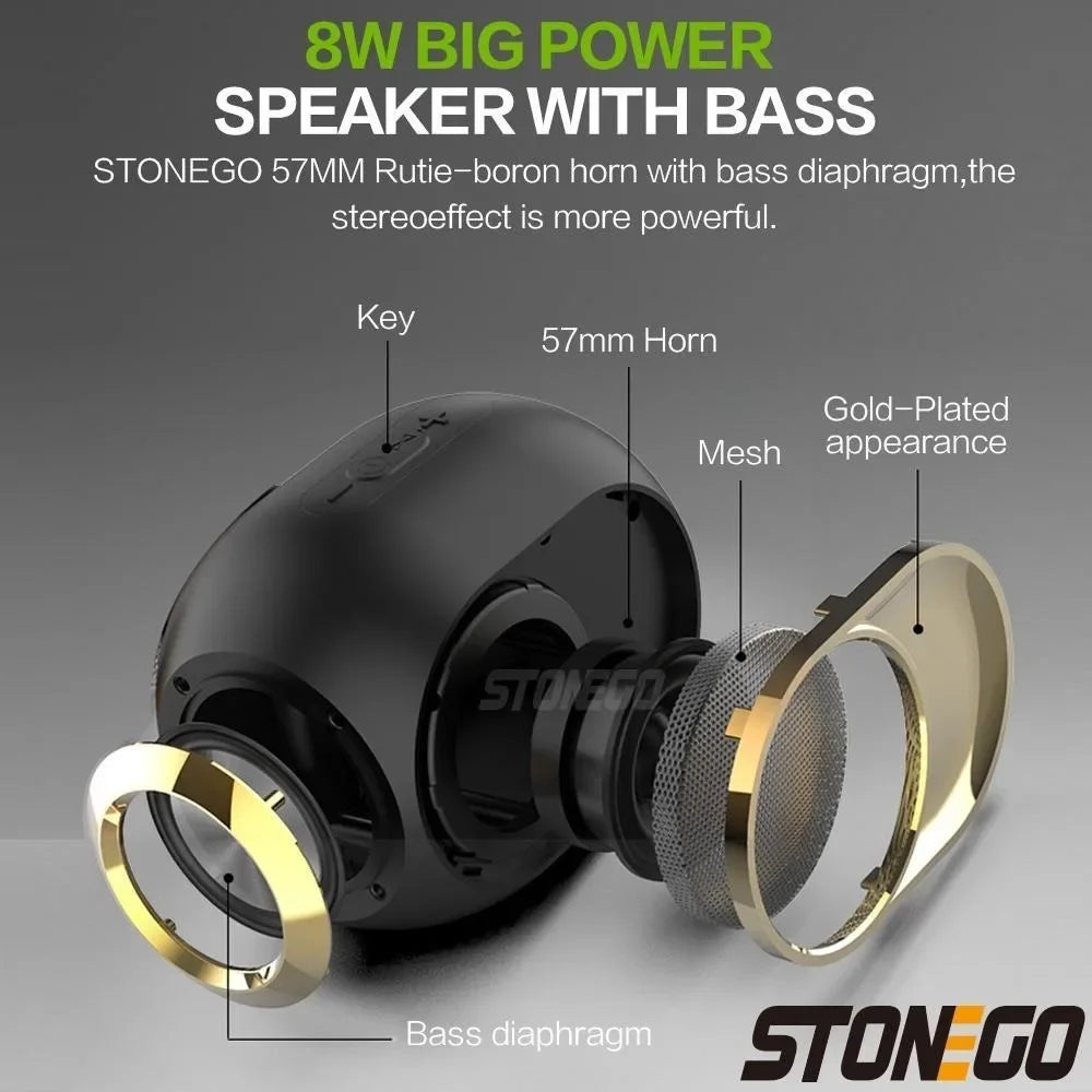 Portable Bluetooth Wireless Speaker TWS Stereo Audio 3D Bass Waterproof Hands-Free Call Accessories Music Player Secondary image
