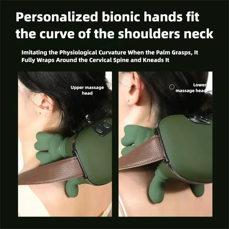 Bionic Finger Neck Shoulder Massager Wireless Neck Cervical Trapezius Kneading Massage Shawl Brushless Motor Neck masajeador